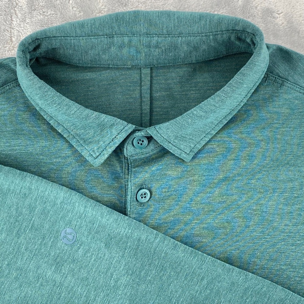 Lululemon Evolution Polo Shirt Mens Small/Medium Short Sleeve Golf Work Casual